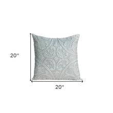 Gray Quilted Velvet Square Throw Pillow