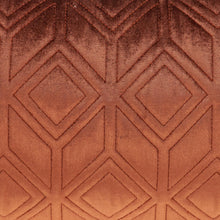 Tufted Diamonds Terra Cotta Velvet Lumbar Accent Pillow