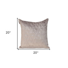 Tufted Diamonds Taupe Velvet Accent Pillow