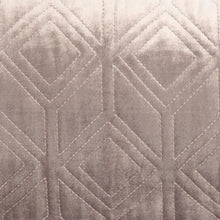 Cojín decorativo lumbar de terciopelo gris topo Tufted Diamonds