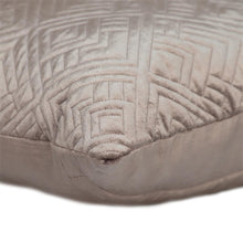 Quilted Taupe Decorative Throw Pillow