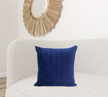 幾何豪華絎縫藍色抱枕