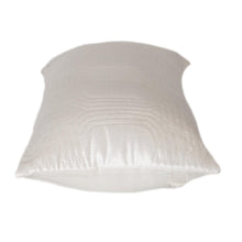 Quilted Velvet White Lumbar Throw Pillow