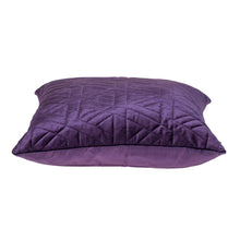 Purple Velvet Quilted Throw Pillow