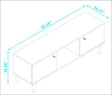 Iko White Modern TV Stand Media Center with Cabinets