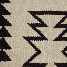 Beige Black Tribal Motif Down Filled Throw Pillow
