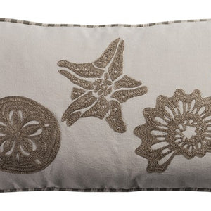 Khaki Ivory Decorative Lumbar Pillow