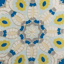 Medallón de plumón boho verde azulado Cojín