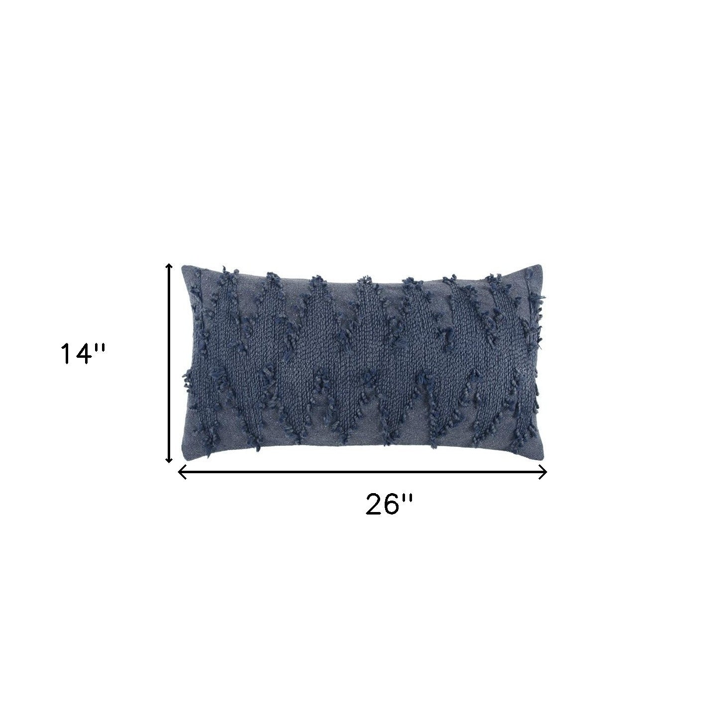 Navy Blue Twisted Chevron Pattern Throw Pillow