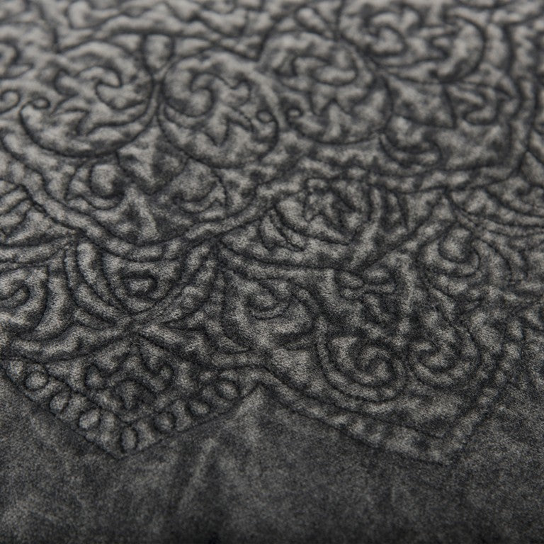 Dark Gray Central Medallion Throw Pillow