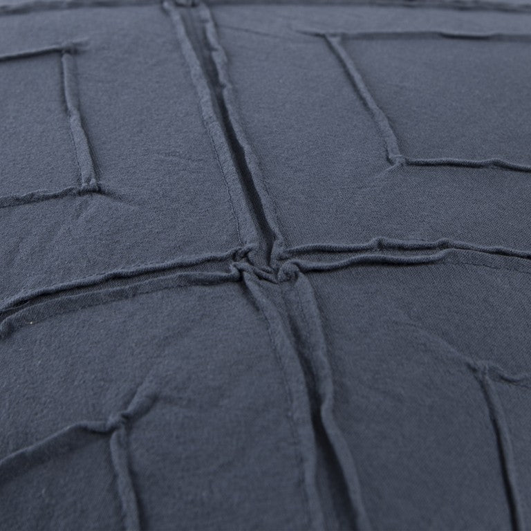 靛藍別針塔克鑽石圖案抱枕