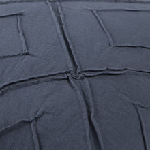 靛藍別針塔克鑽石圖案抱枕