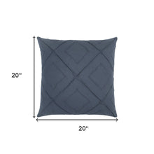 靛藍別針塔克鑽石圖案抱枕