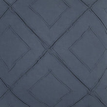 靛藍別針塔克鑽石圖案抱枕