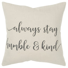 Gray Cream Humble and Kind Throw Pillow