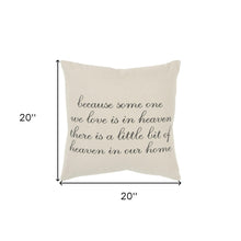 Gray Cream Heaven In Our Home Throw Pillow