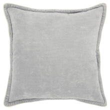 Gray Solid Modern Velvety Throw Pillow