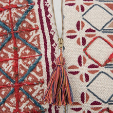 Brown Ivory Tribal Textured Pillow