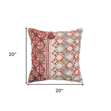 Brown Ivory Tribal Textured Pillow