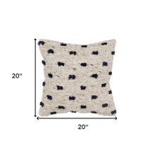 Black Cream Tufted Modern Cojín