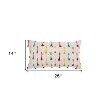 Bright Tone Feathered Arrows Lumbar Pillow