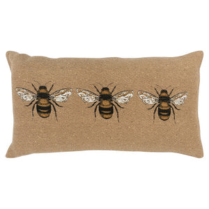 Cojín lumbar decorativo Tan Honeybees Trio
