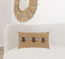 Cojín lumbar decorativo Tan Honeybees Trio