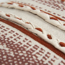 Cojín Lumbar Bandas Textura Marrón Beige