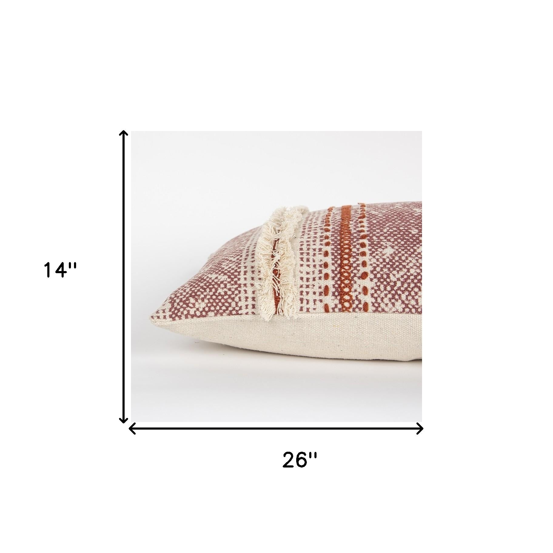 Cojín Lumbar Bandas Textura Marrón Beige