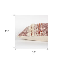 Cojín Lumbar Bandas Textura Marrón Beige