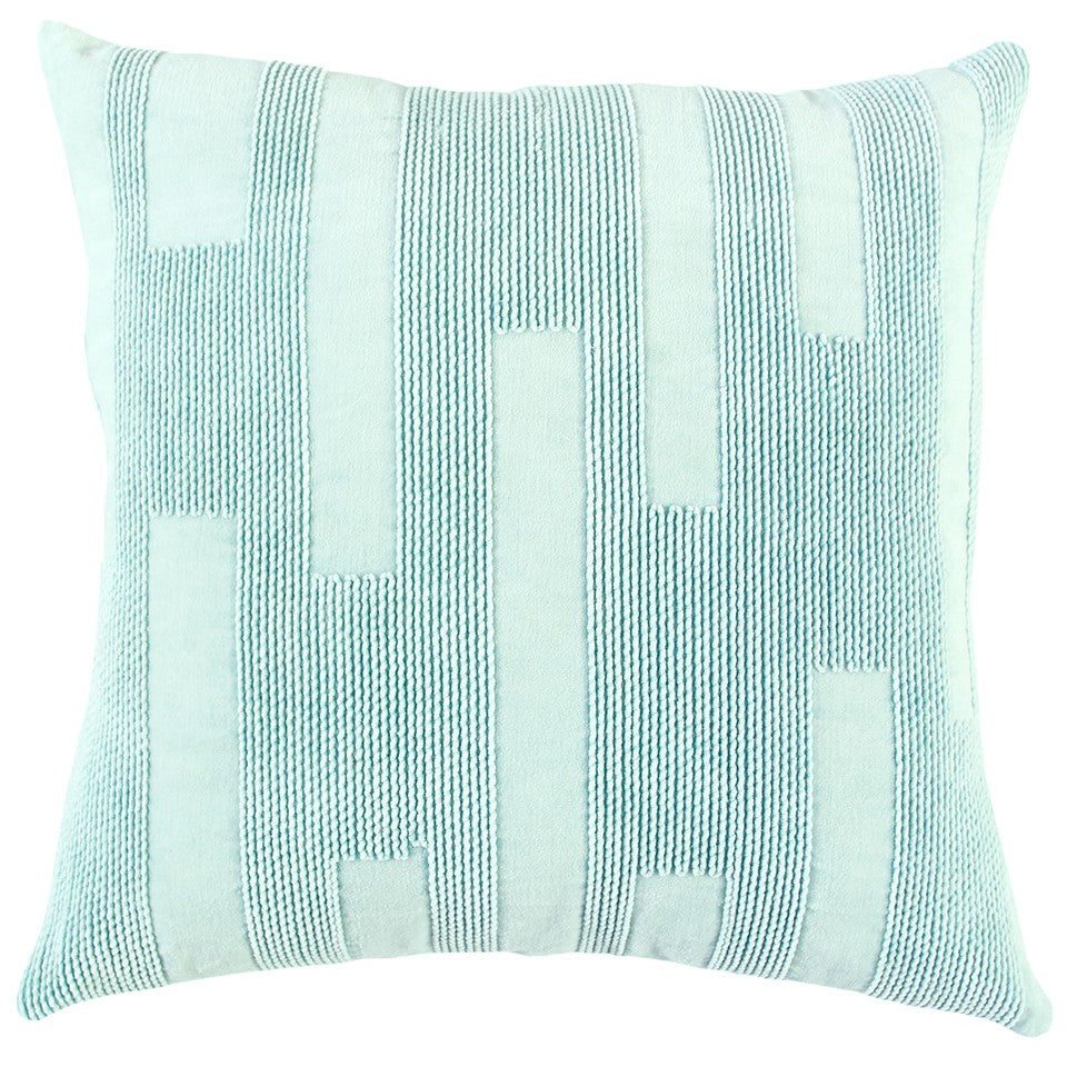 Aqua Blue Dimensional Pattern Play Throw Pillow