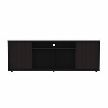 Black TV Stand Media Center with Two Cabinets