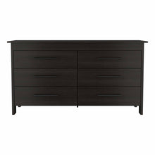 Black Six Drawer Double Dresser 58