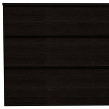 Black Six Drawer Double Dresser 60