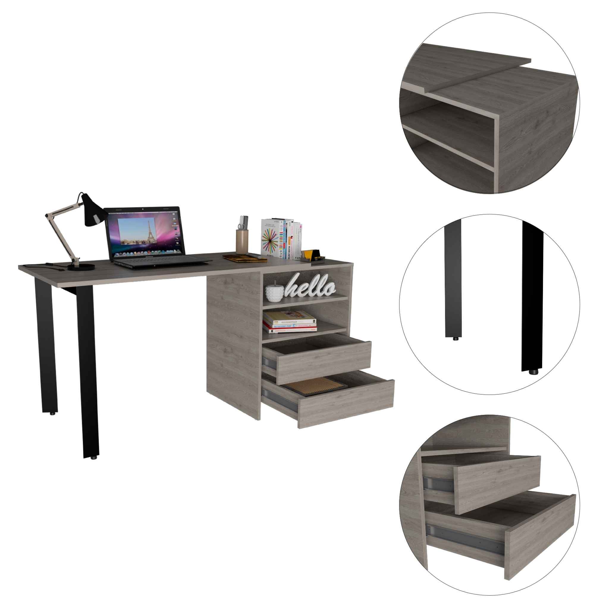 Light Gray Computer Desk