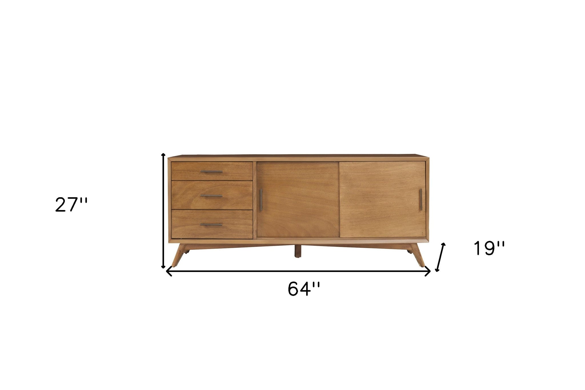 Flair 64" Acorn Mid Century Mod TV Console