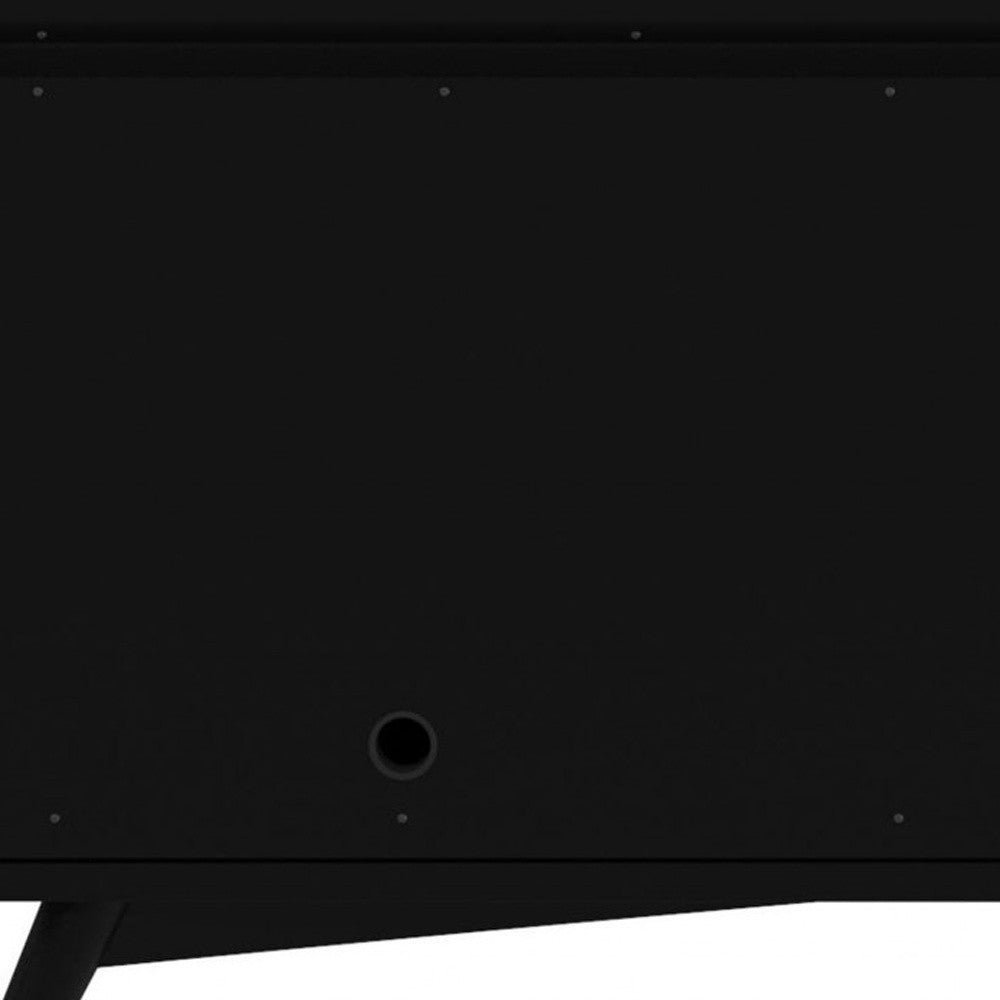 Flair 64" Black Mid Century Mod TV Console