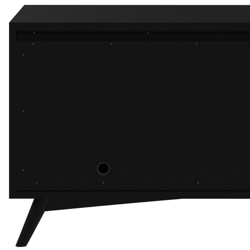 Flair 64" Black Mid Century Mod TV Console