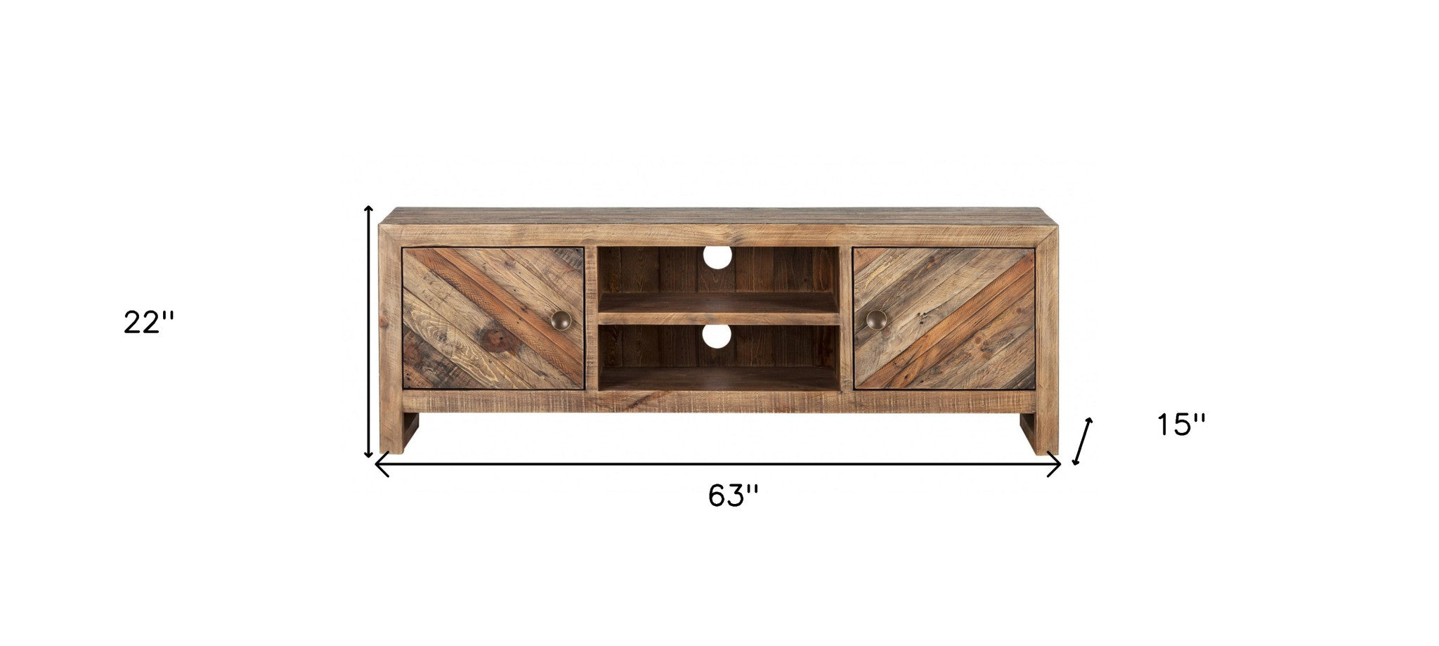 Rustic Natural Trendy TV Console