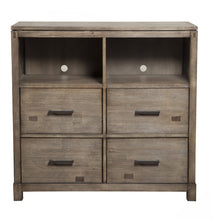 Rustic Weathered Gray TV Console Cabinet