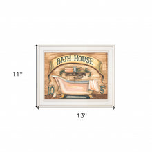 Bath House Bath Tub White Framed Print Wall Art