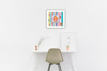 Ladybug Hugs White Framed Print Wall Art