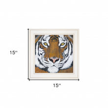 Tiger Gaze 1 White Framed Print Wall Art