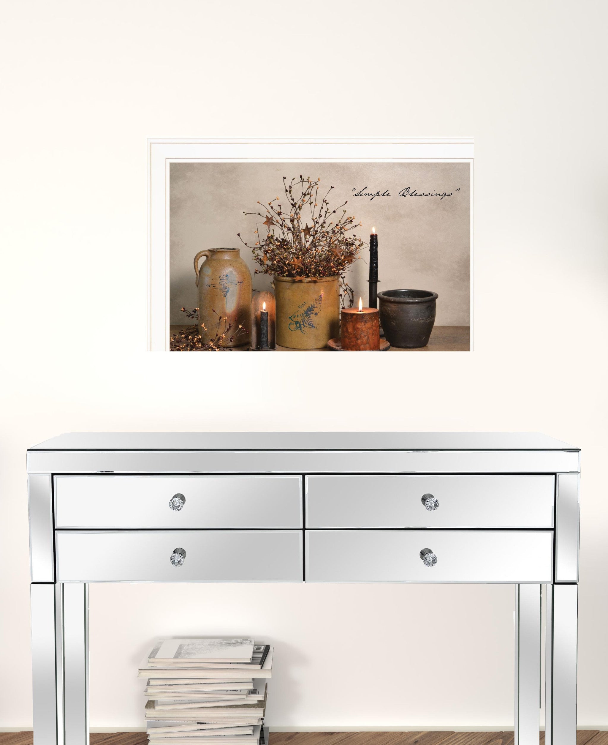 Simple Blessings 5 White Framed Print Wall Art