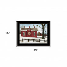 Lovers Knot Quilt Red Barn Black Framed Print Wall Art