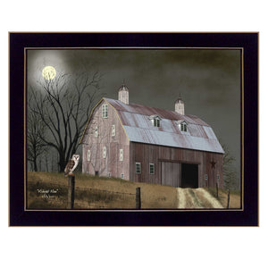 Midnight Moon 7 Black Framed Print Wall Art