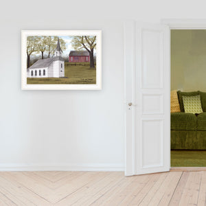 Faith And Freedom 4 White Framed Print Wall Art