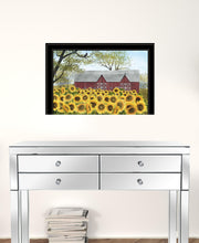 Sunflower Farm Black Framed Print Wall Art
