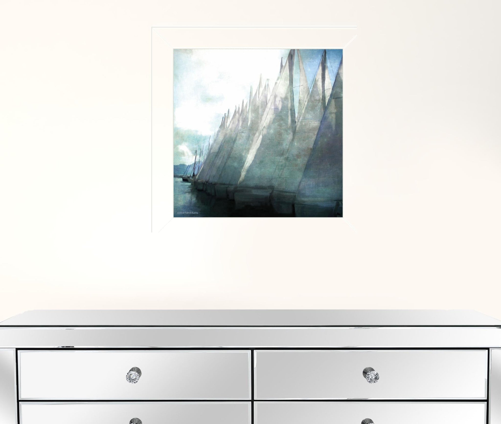 Sailboat Marina I 1 White Framed Print Wall Art