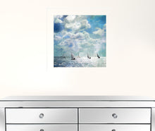 Sailing White Waters 1 White Framed Print Wall Art